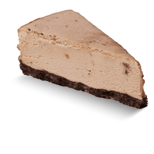 A slice of PB&O Crumble ice cream cake.