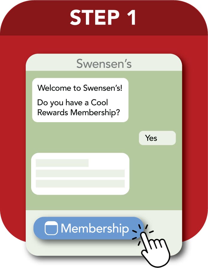 Lunar New Year 2024 guide, step 1: open Membership in Swensen’s Chatbot.
