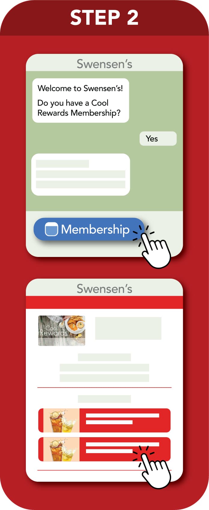Step 2: open Membership in Swensen’s Chatbot and choose an eVoucher.