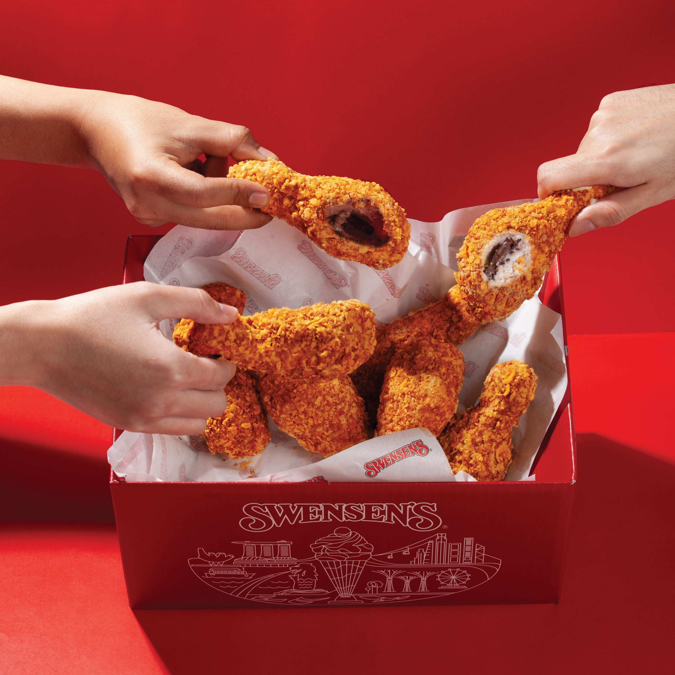 swensensfriedchickenicecreamboxof8 - Swensens Singapore